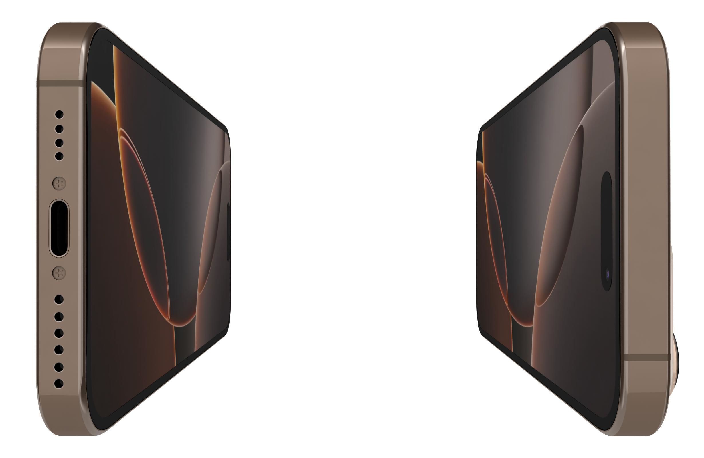 Apple iPhone 16 Pro Max Desert Titanium 3D model_8