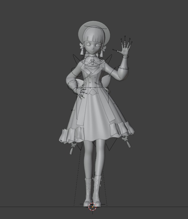 Ayaka 3D model and Rigged 3D model_8
