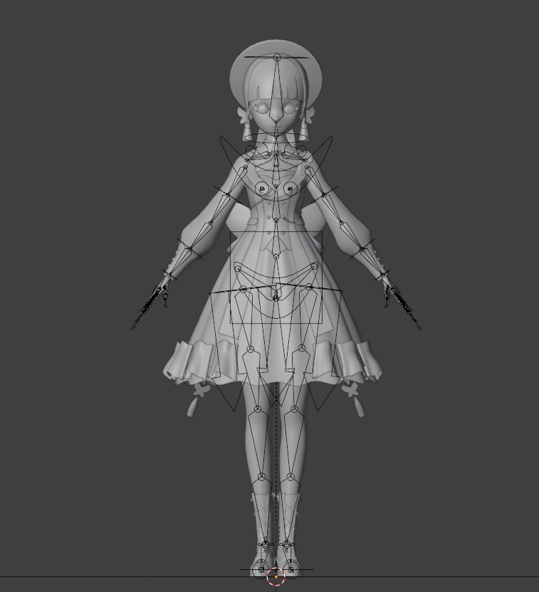 Ayaka 3D model and Rigged 3D model_7