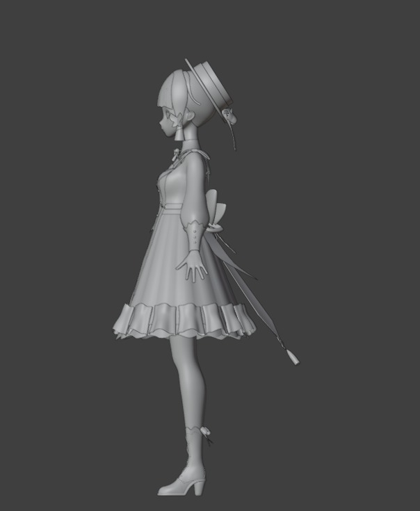 Ayaka 3D model and Rigged 3D model_2