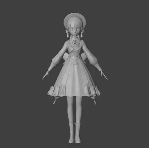 Ayaka 3D model and Rigged
