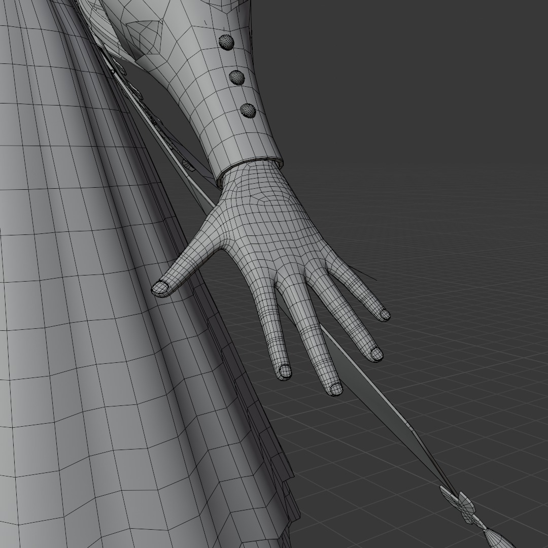 Ayaka 3D model and Rigged 3D model_9