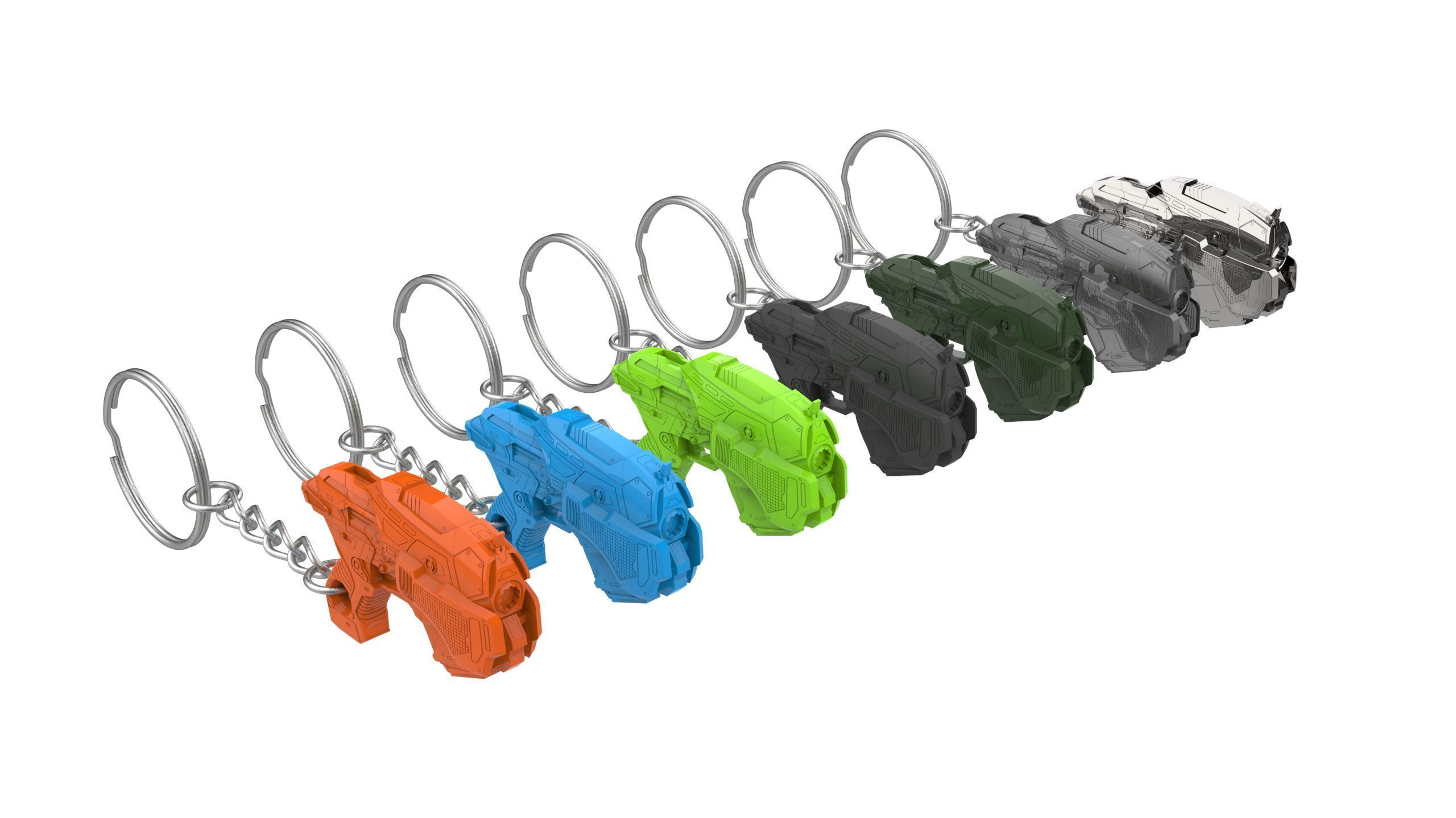 Gears of War Keychains Bundle - 4 Printable STL - Commercial Use 3D print model_13