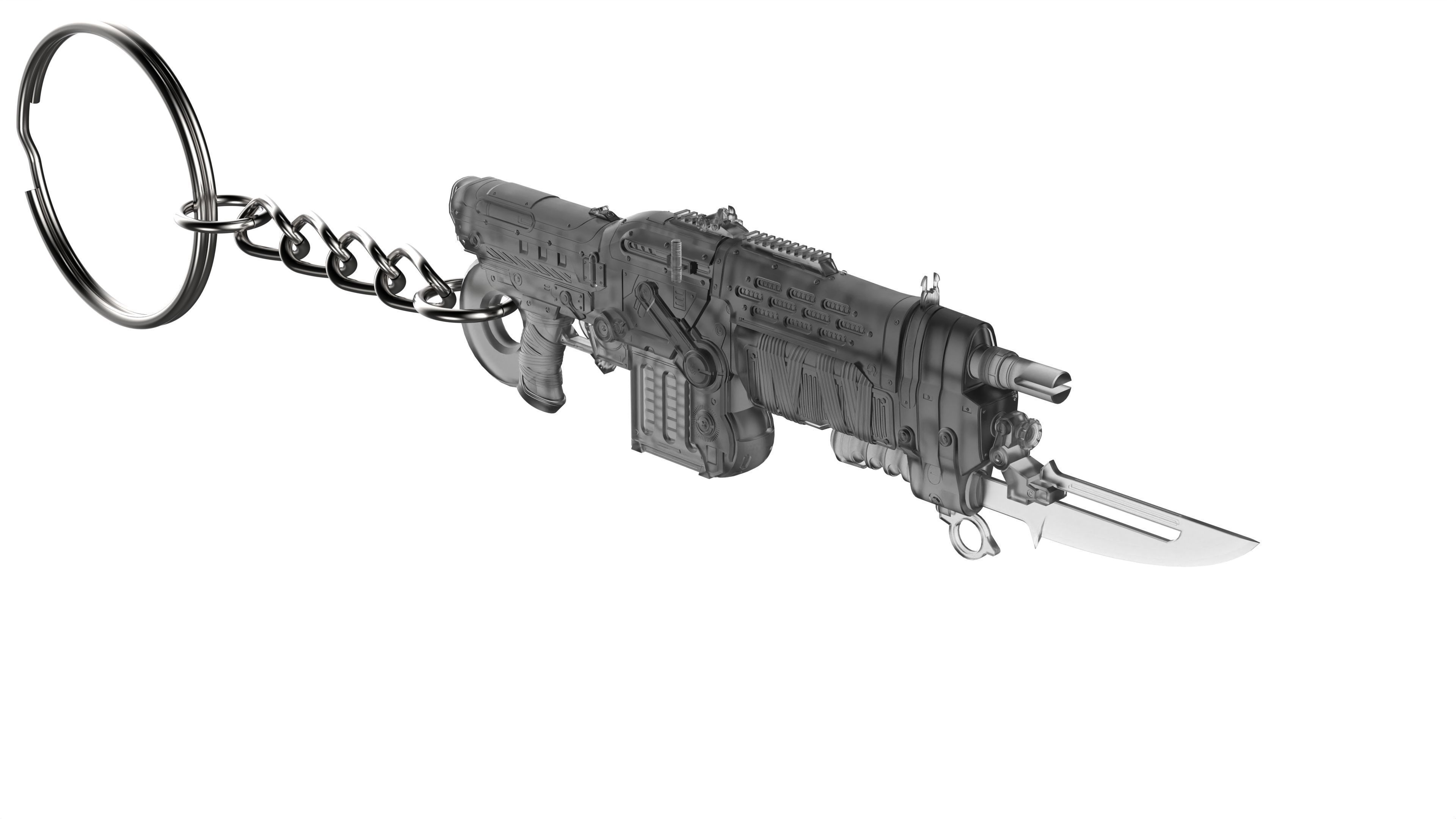 Gears of War Keychains Bundle - 4 Printable STL - Commercial Use 3D print model_6