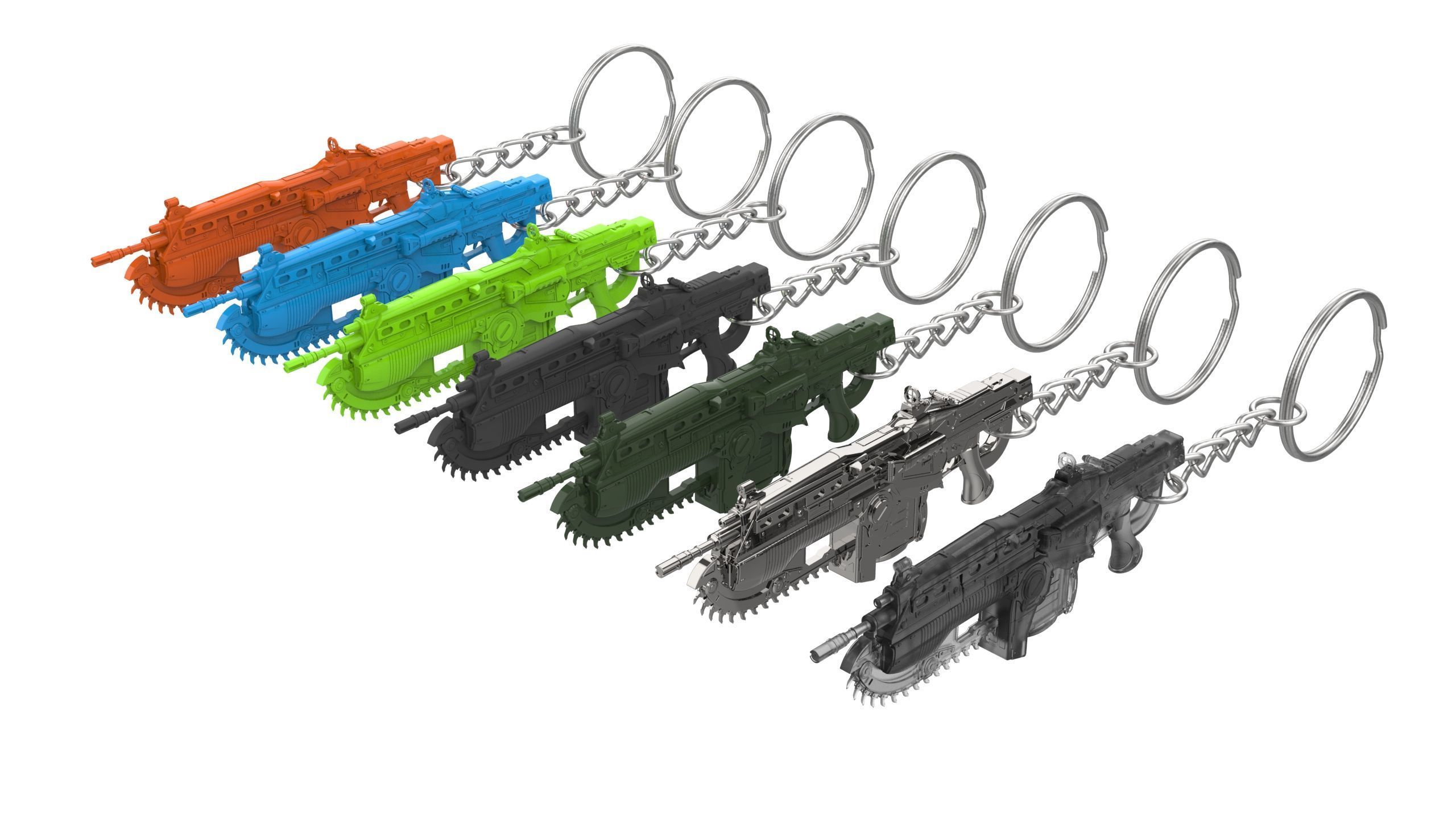 Gears of War Keychains Bundle - 4 Printable STL - Commercial Use 3D print model_3