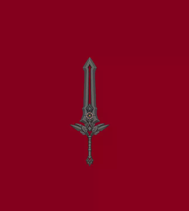 stylized sword 3D model