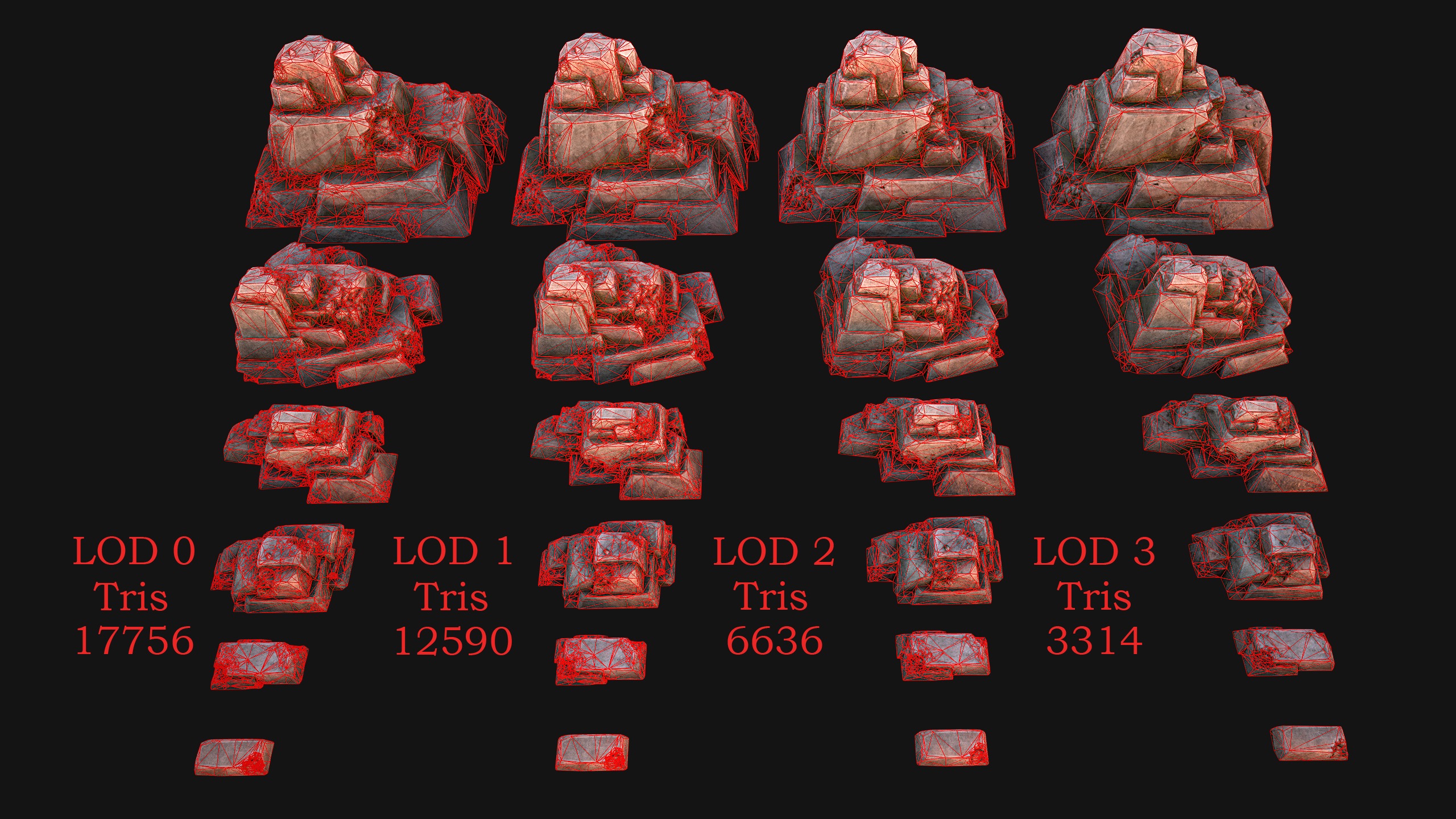 Stones Rocks Pebble Pack 3D Model Collection_7