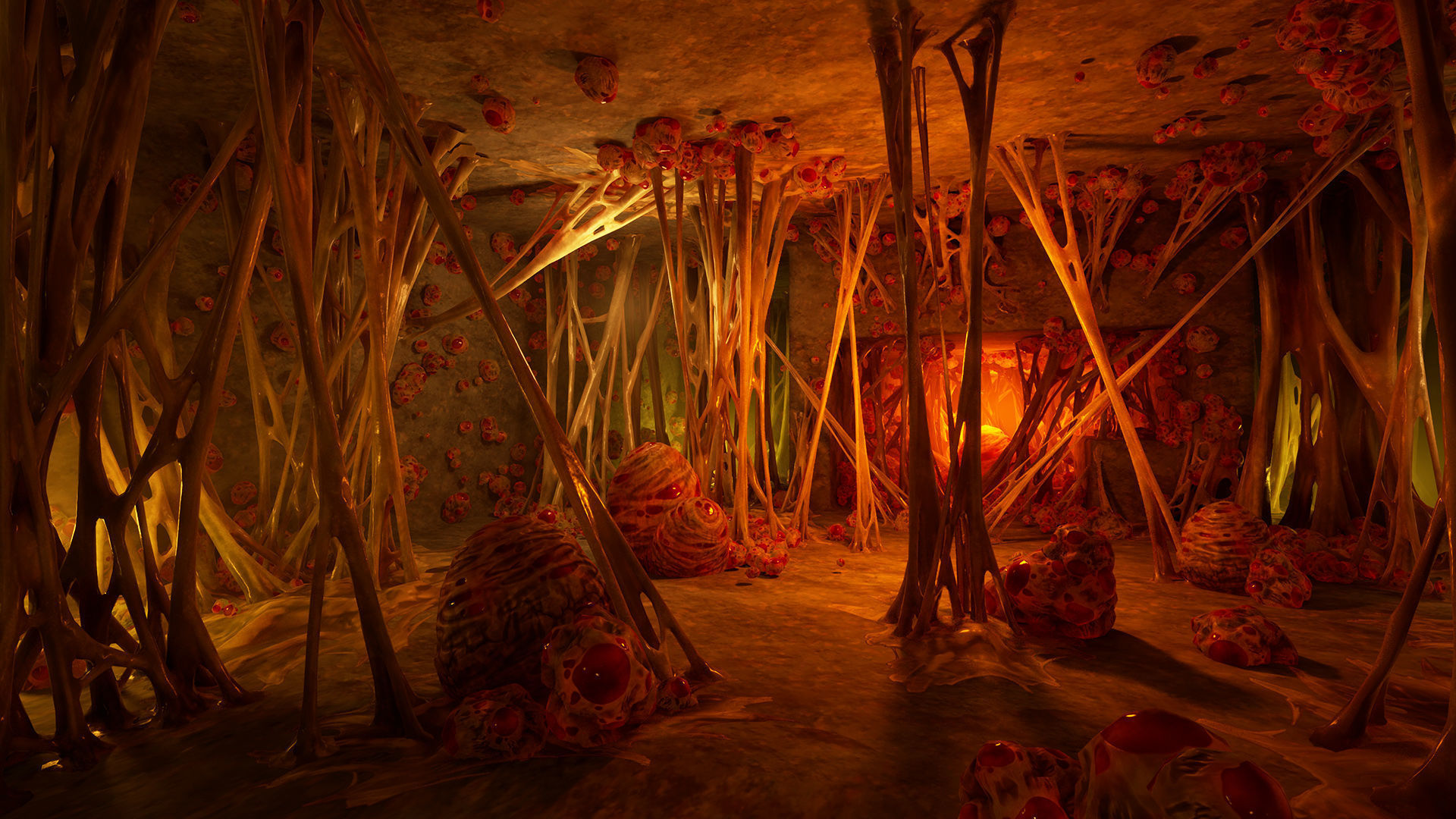 Biomass webs Low-poly 3D model_4