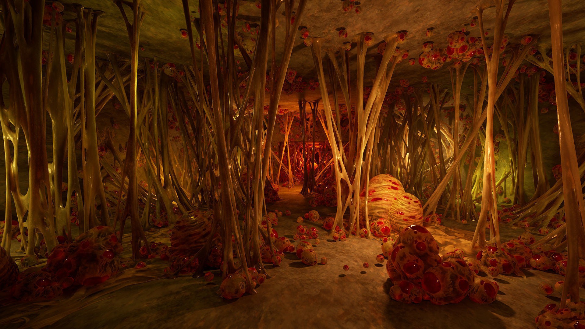 Biomass webs Low-poly 3D model_1