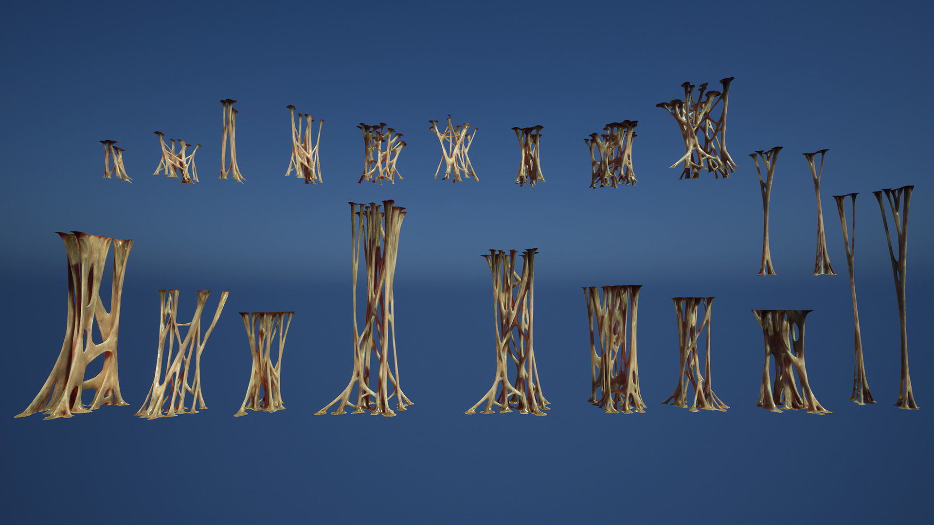 Biomass webs Low-poly 3D model_8