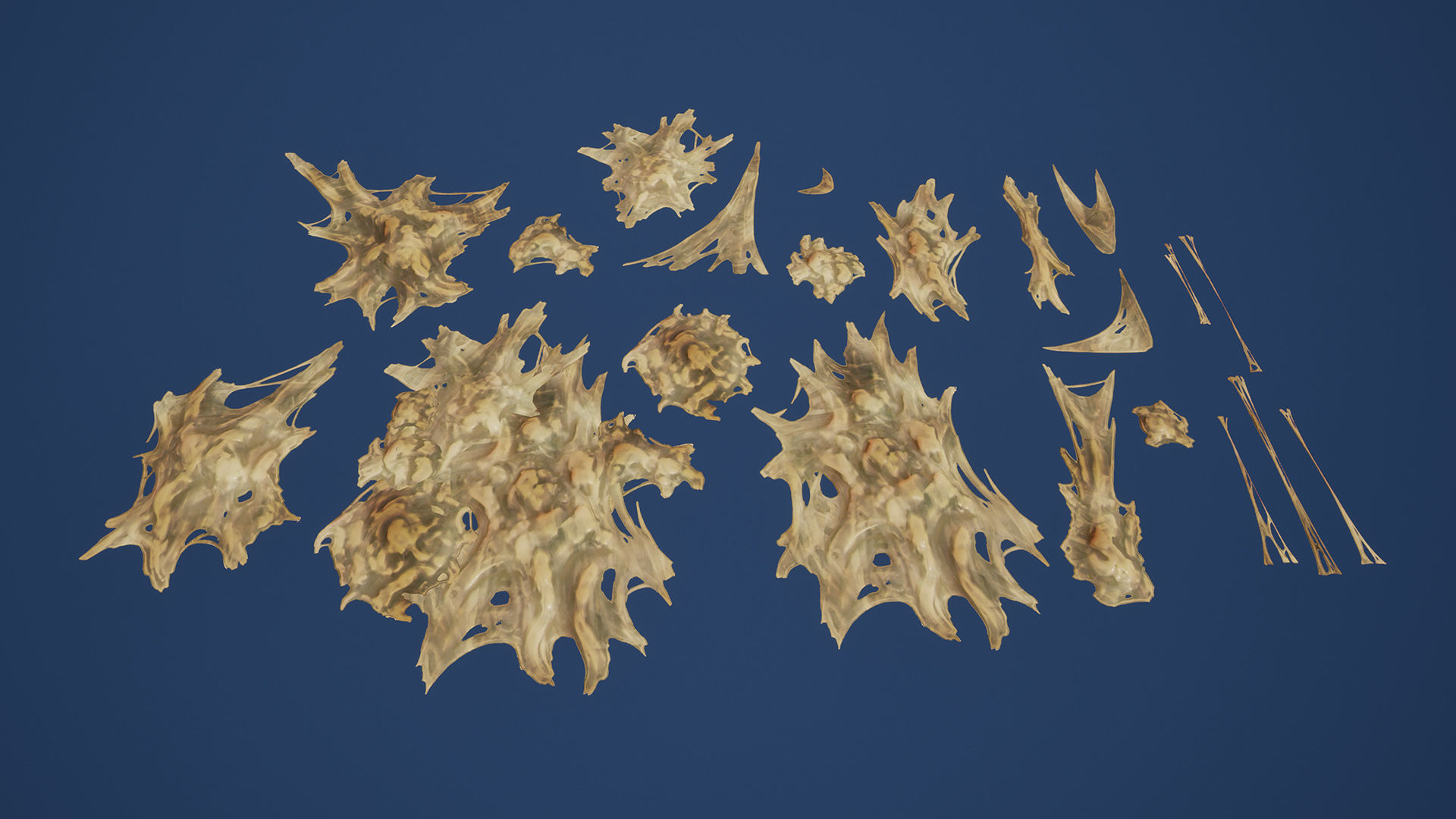 Biomass webs Low-poly 3D model_7