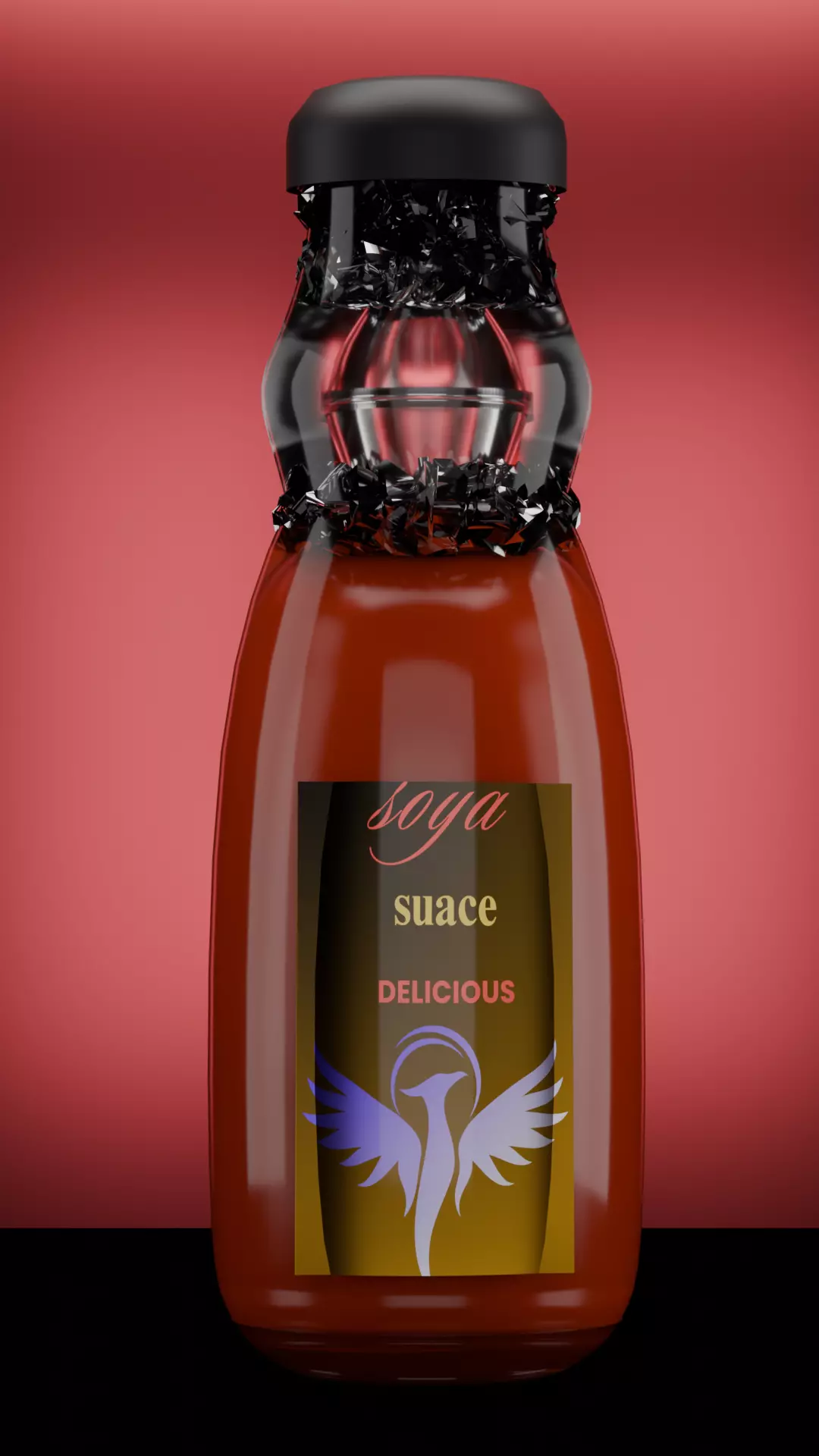 Soya Suace package Low-poly 3D model