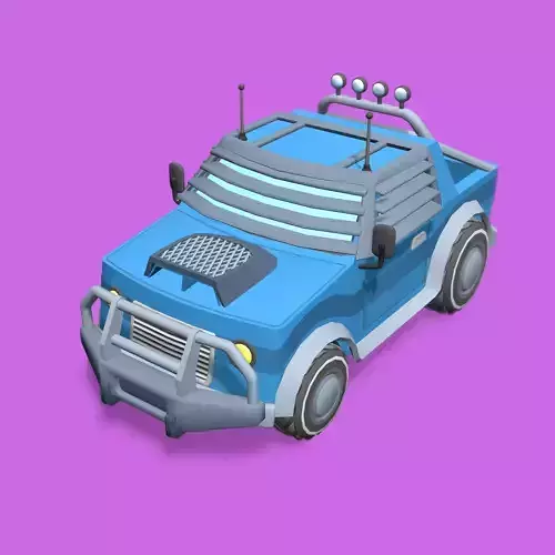 Stylized Toon Pickup Truck Low-poly 3D model Stylized Toon Pickup Truck Low-poly 3D model