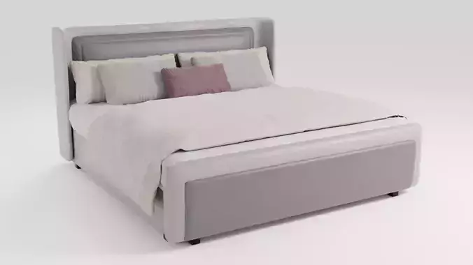 Large double bed in modern style