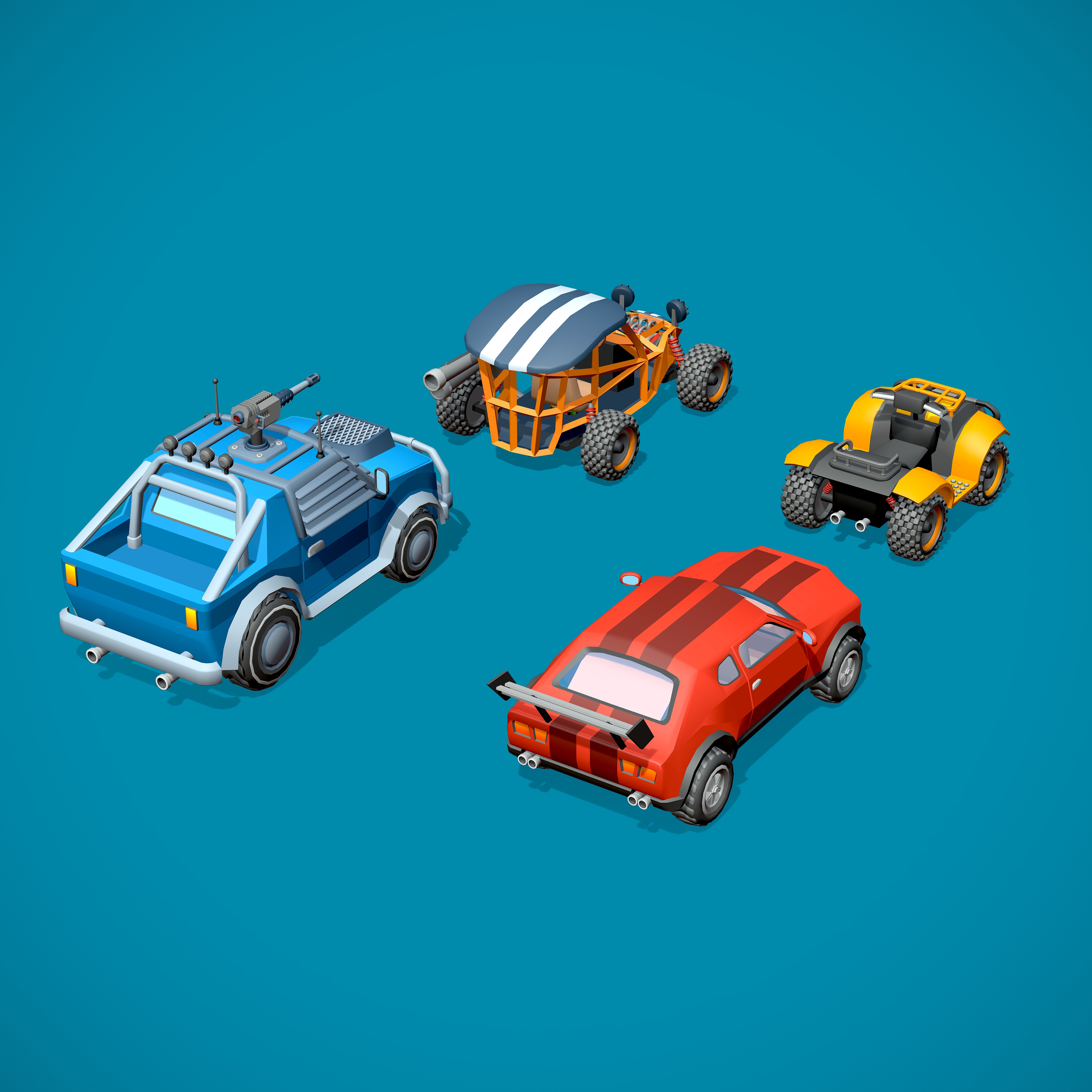 Stylized Toon Vehicles 3D Model Collection_1