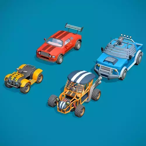 Stylized Toon Vehicles 3D Model Collection
