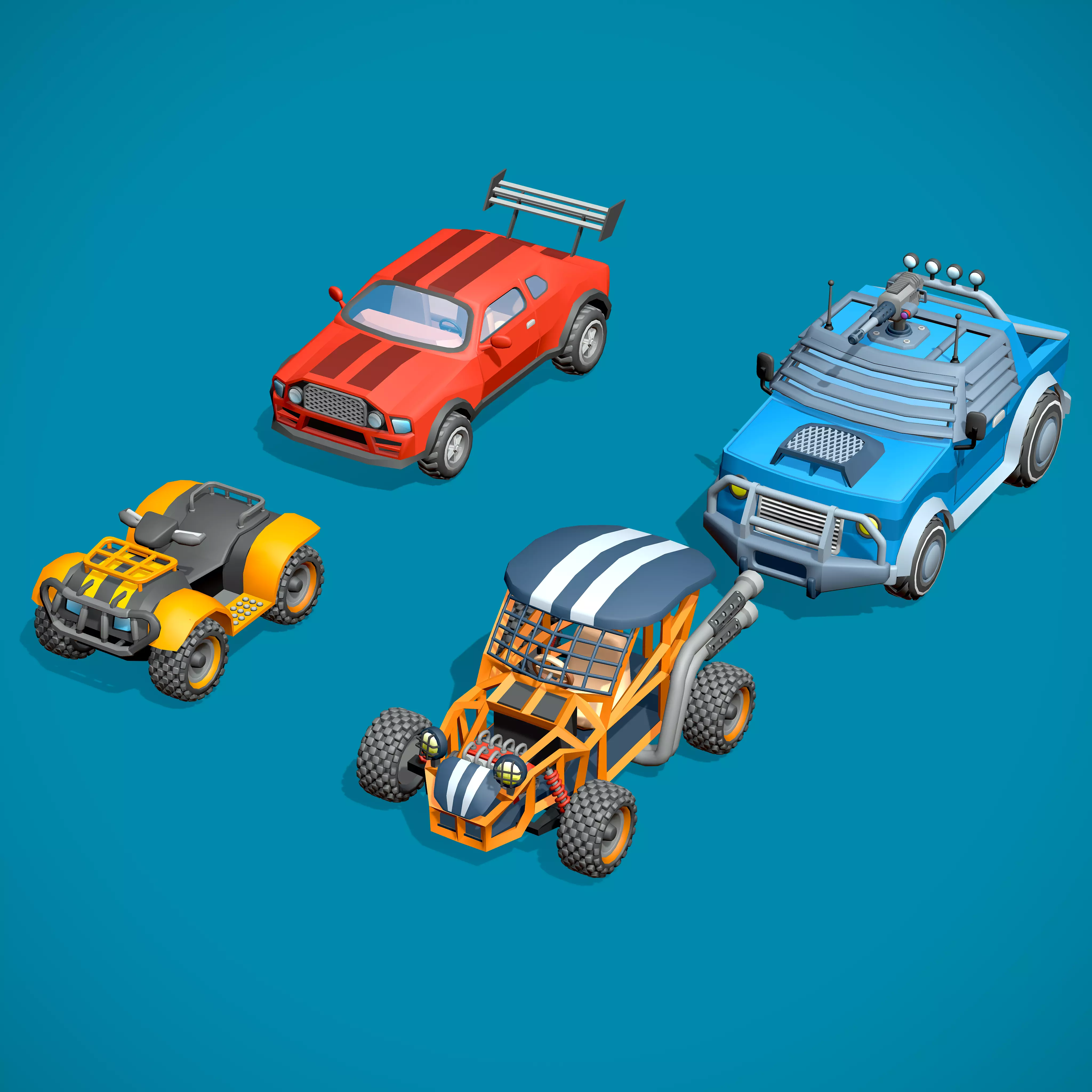 Stylized Toon Vehicles 3D Model Collection_0
