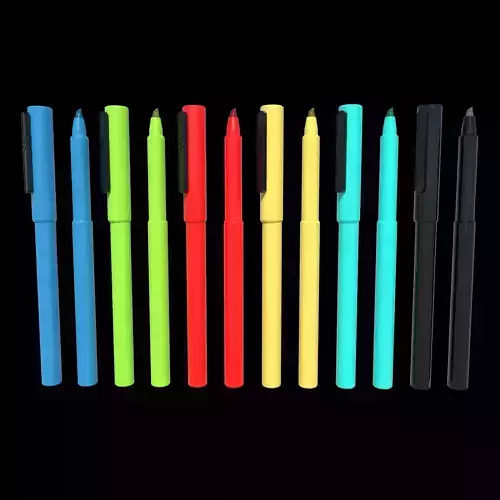 Markers and Highlighter 3D model
