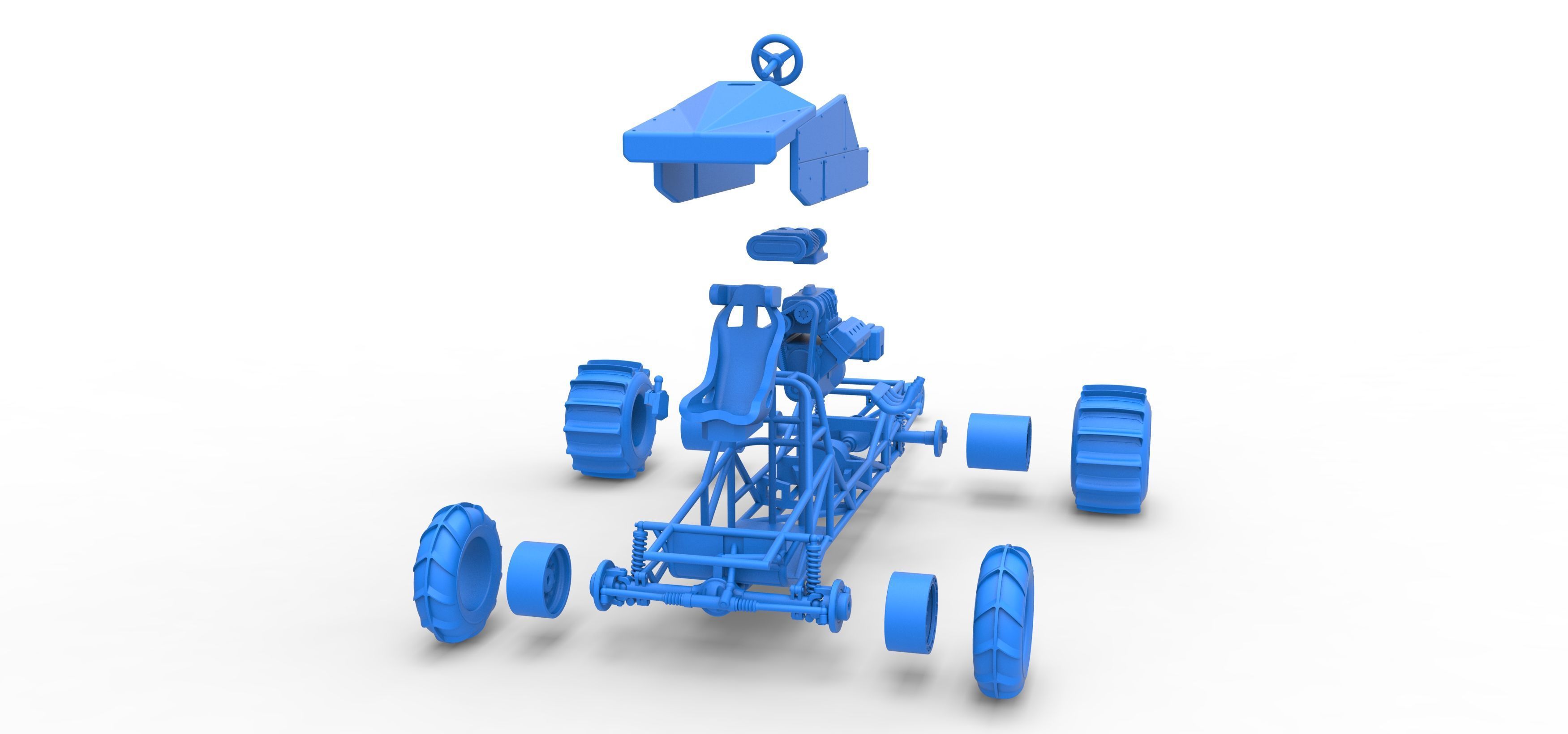 Dirt Dragster Version 3 Scale 1 to 25 3D print model_38