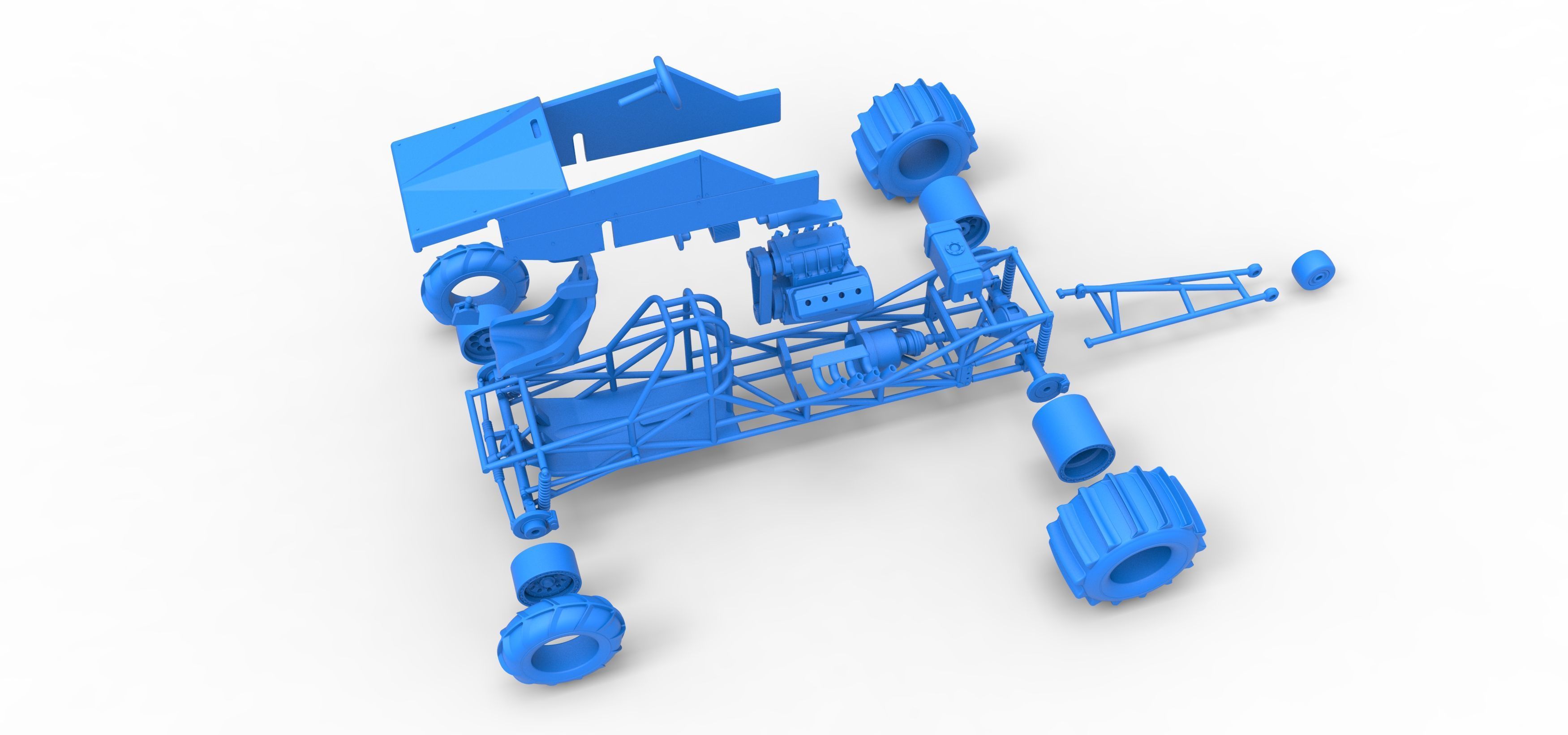 Dirt Dragster Version 3 Scale 1 to 25 3D print model_36