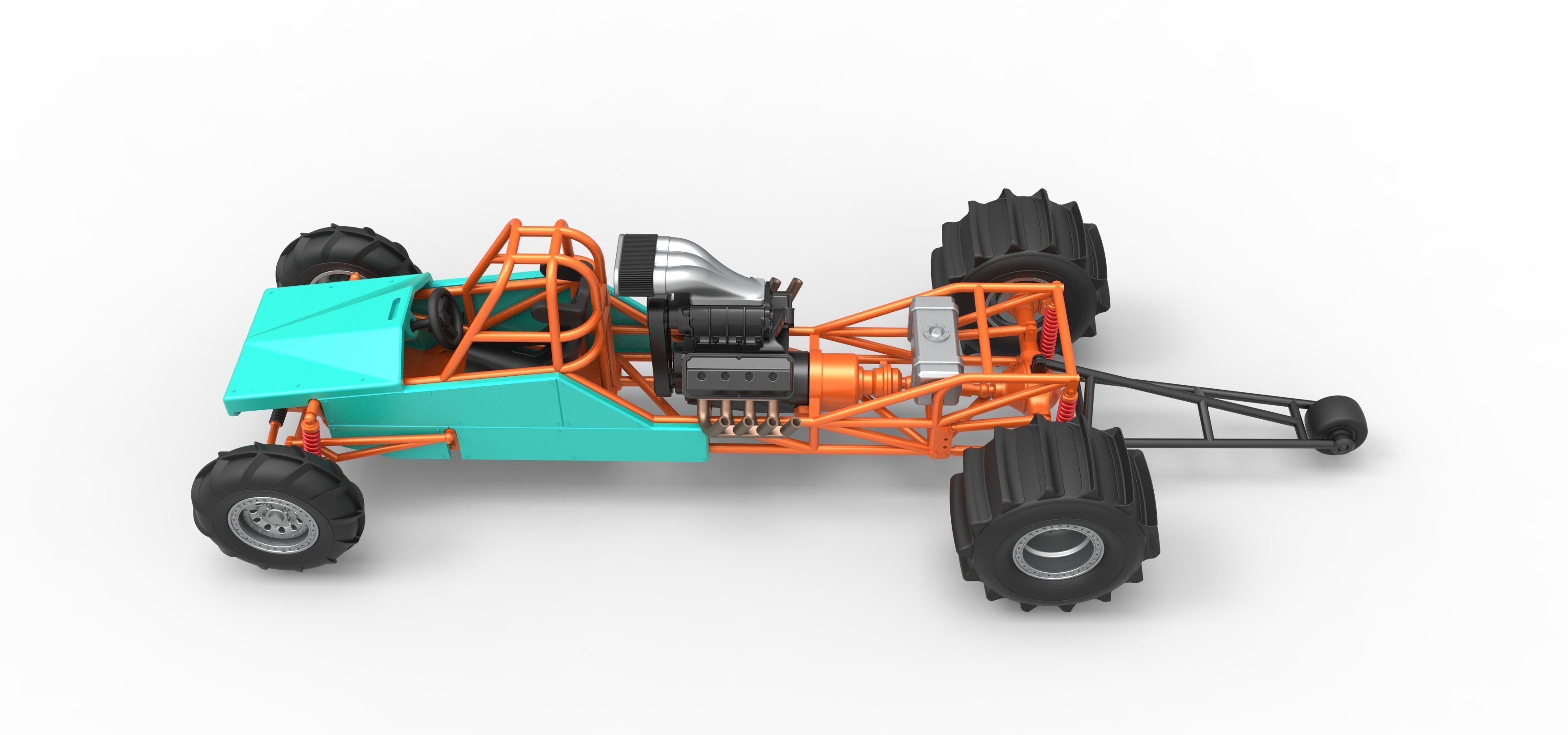 Dirt Dragster Version 3 Scale 1 to 25 3D print model_10