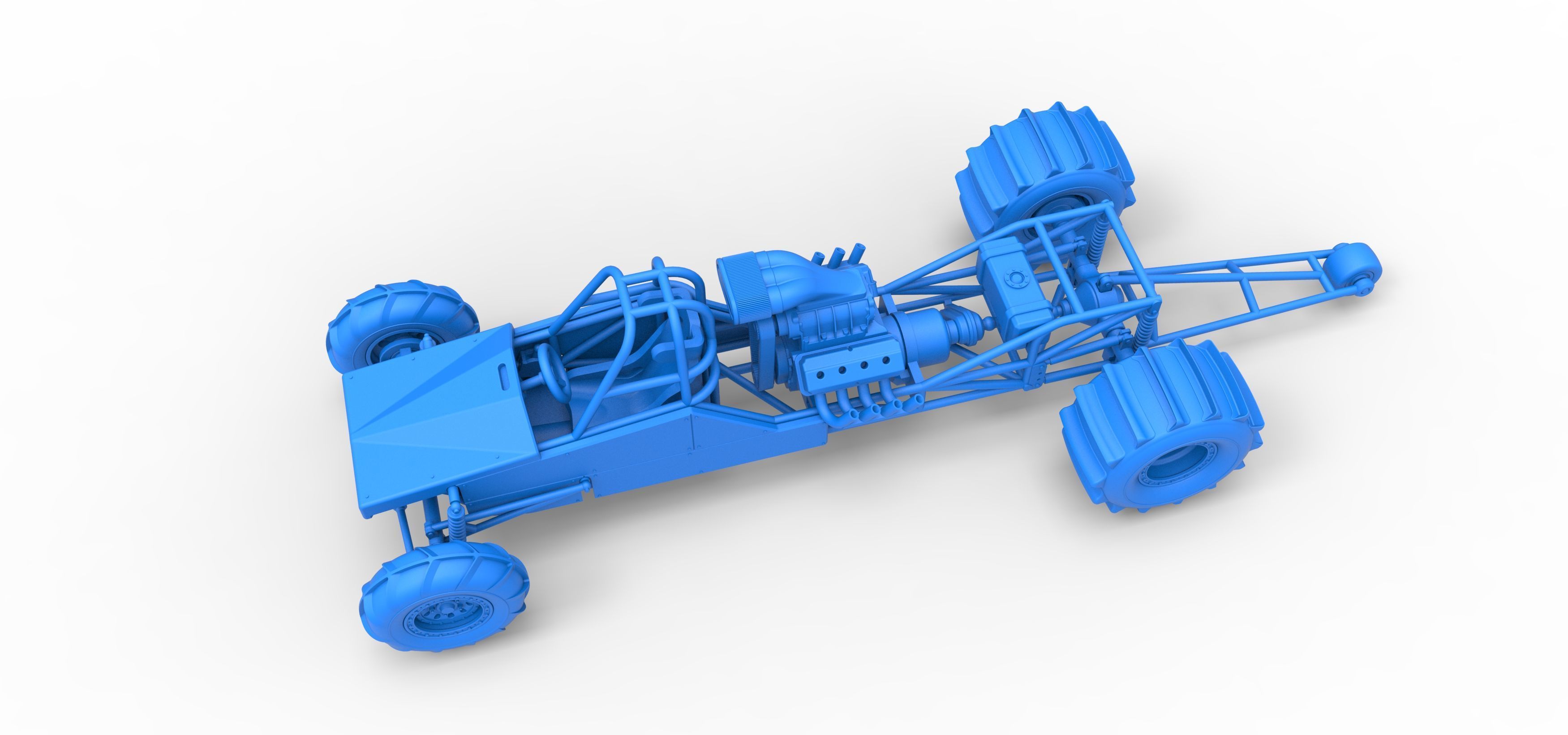 Dirt Dragster Version 3 Scale 1 to 25 3D print model_21