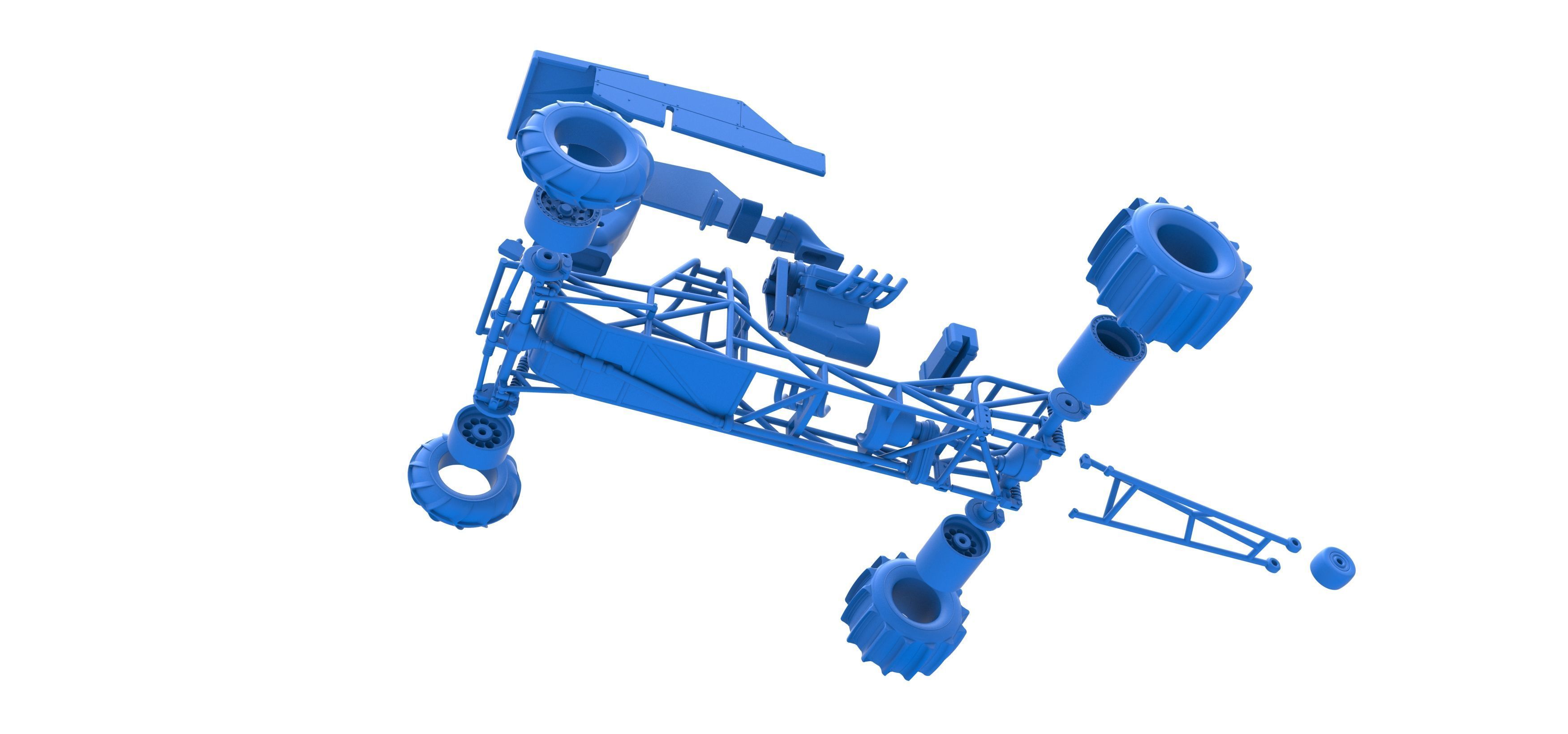 Dirt Dragster Version 3 Scale 1 to 25 3D print model_37