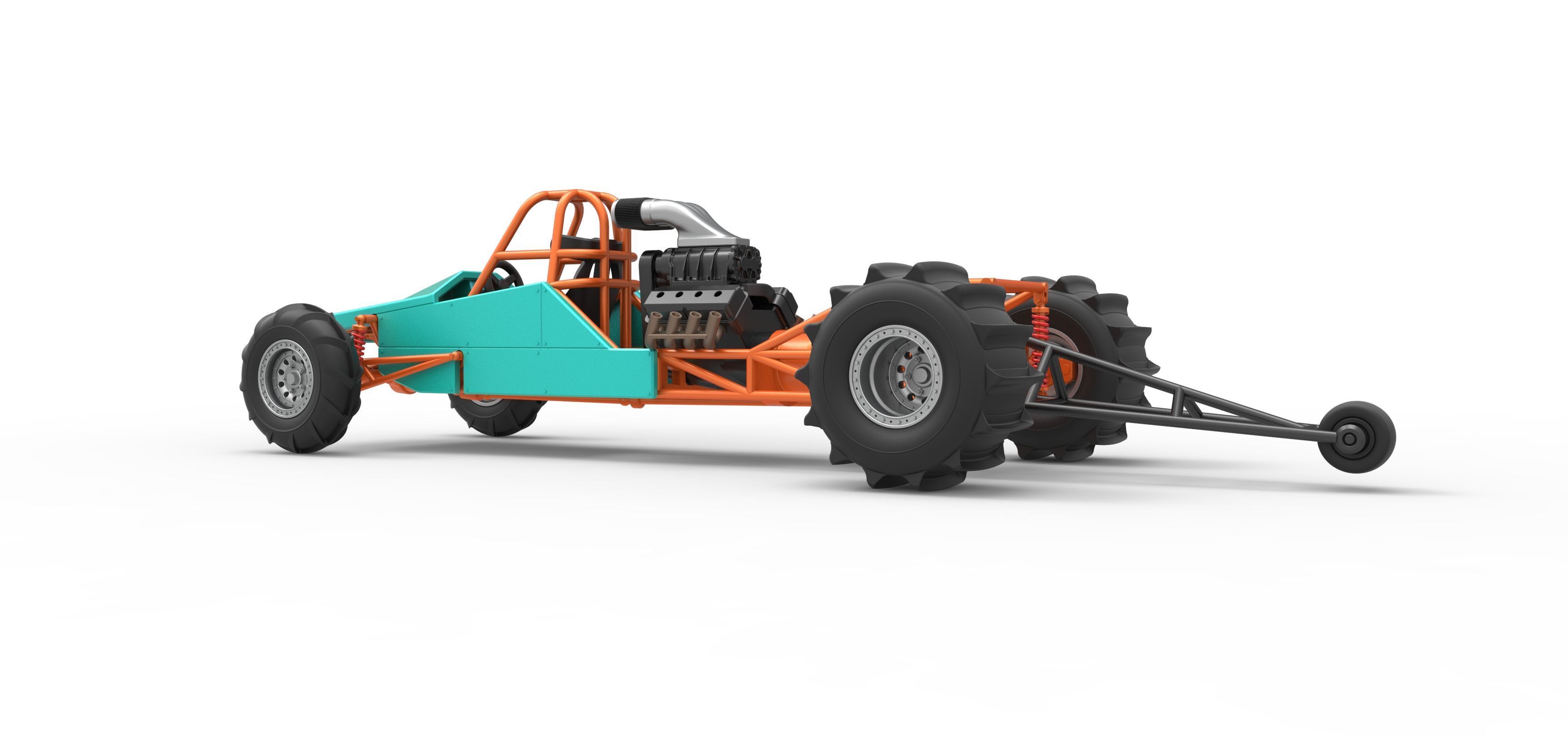 Dirt Dragster Version 3 Scale 1 to 25 3D print model_13