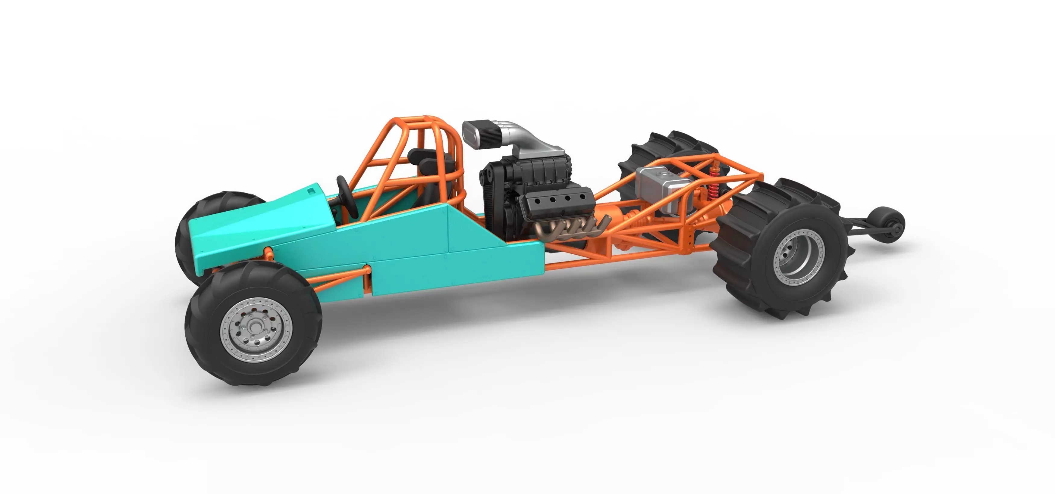 Dirt Dragster Version 3 Scale 1 to 25 3D print model_0