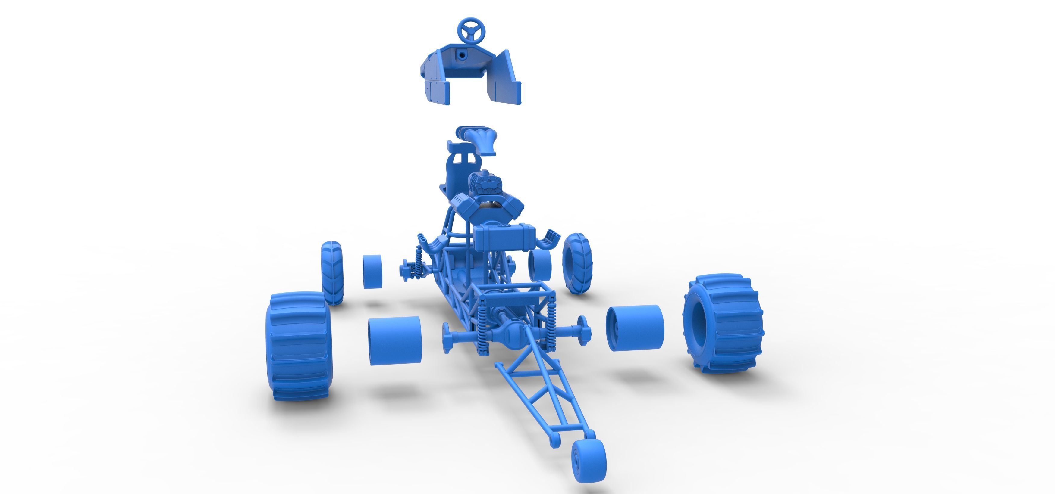 Dirt Dragster Version 3 Scale 1 to 25 3D print model_42