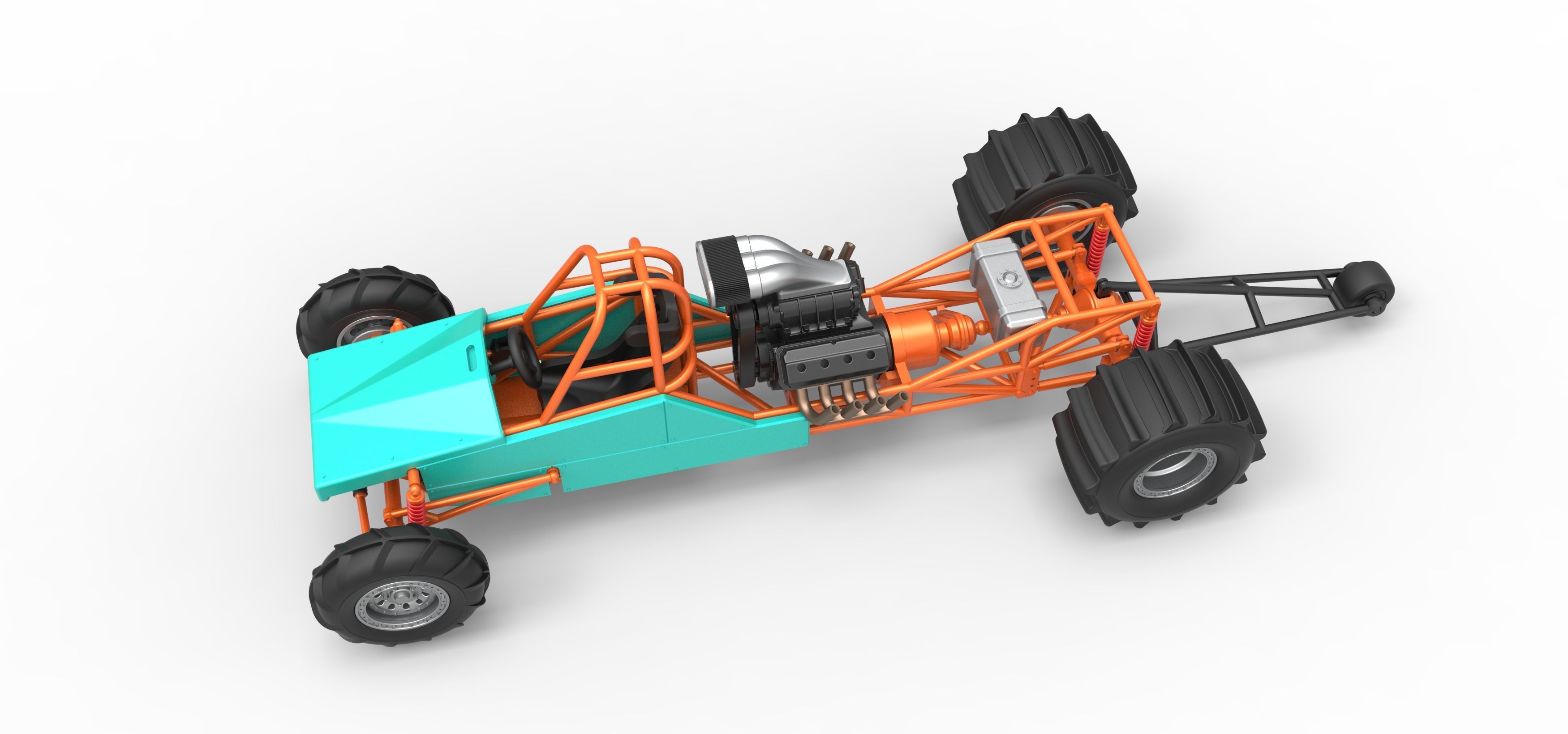 Dirt Dragster Version 3 Scale 1 to 25 3D print model_4