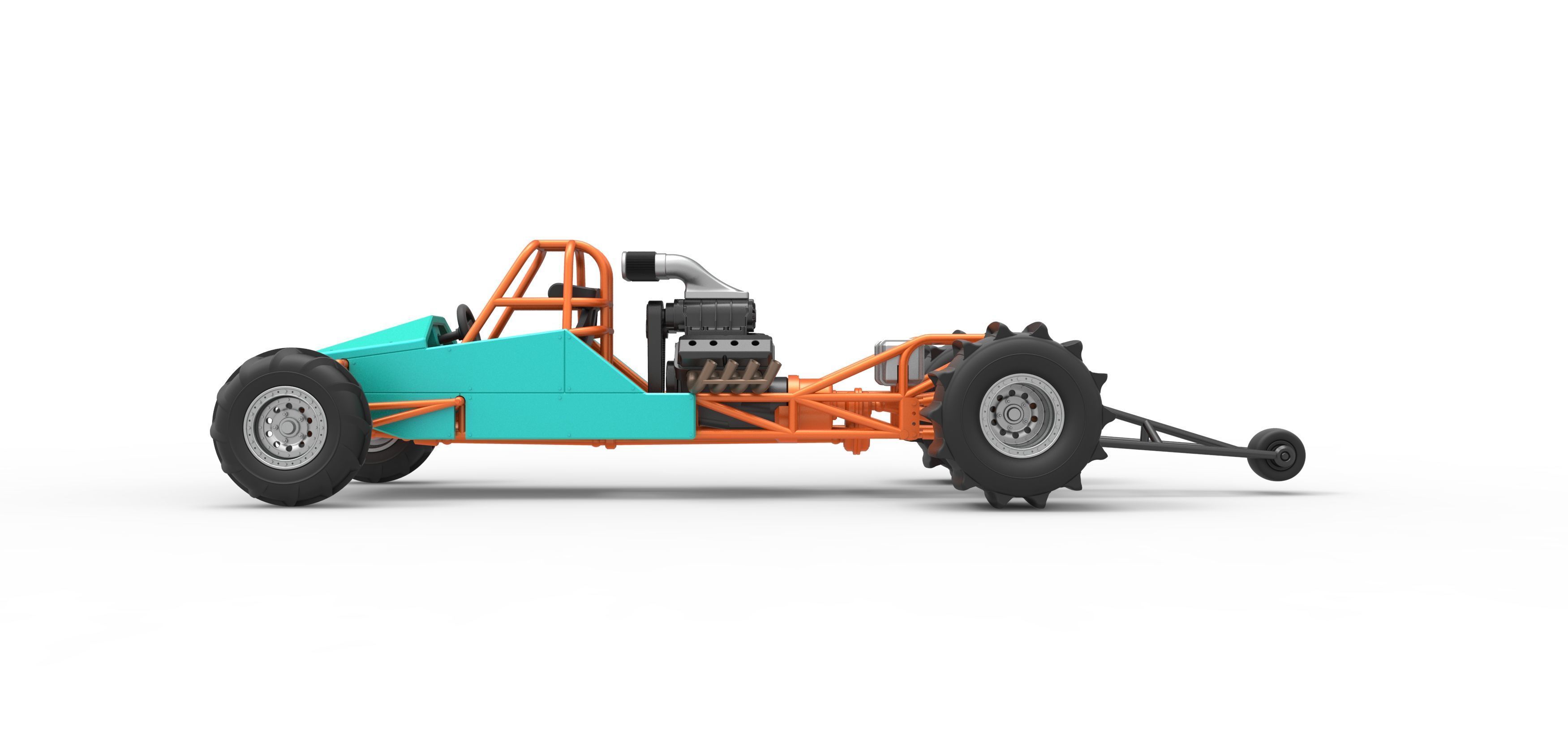 Dirt Dragster Version 3 Scale 1 to 25 3D print model_9