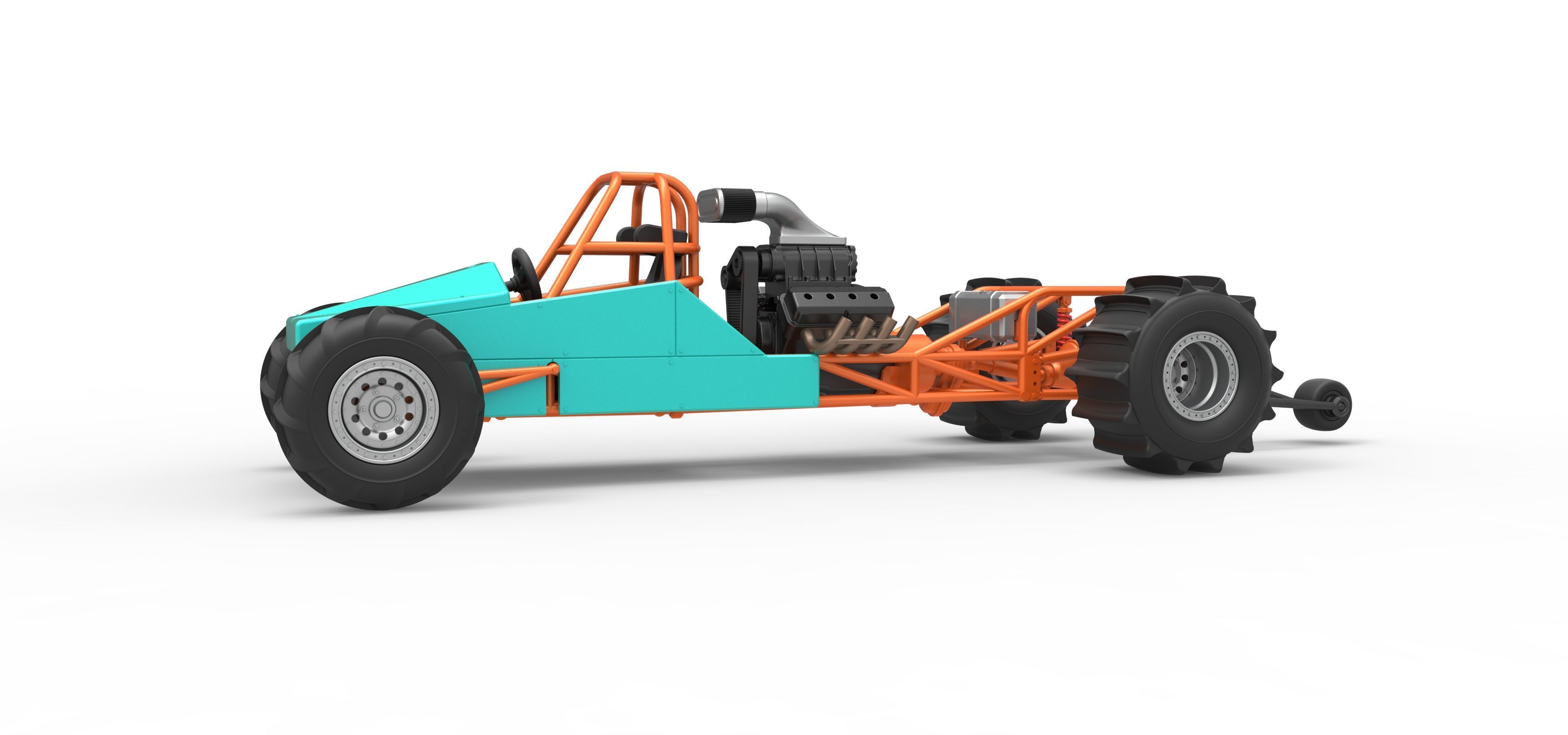 Dirt Dragster Version 3 Scale 1 to 25 3D print model_2