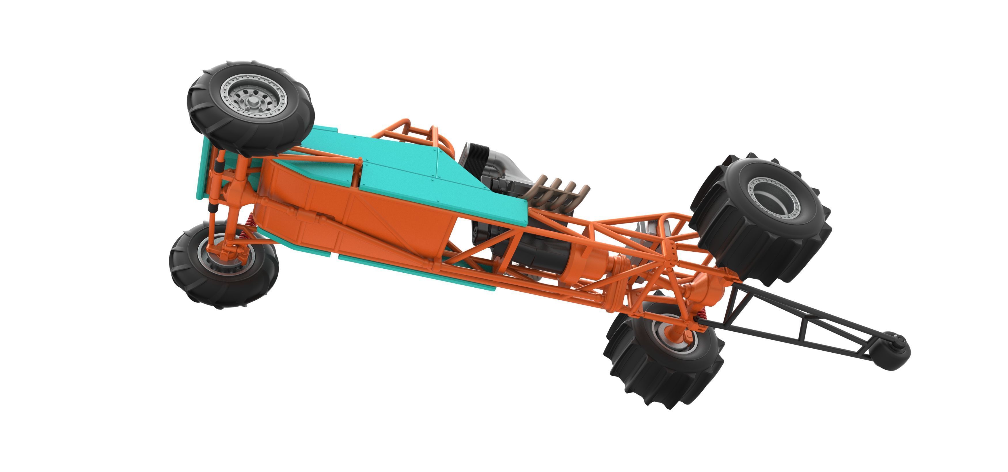 Dirt Dragster Version 3 Scale 1 to 25 3D print model_3