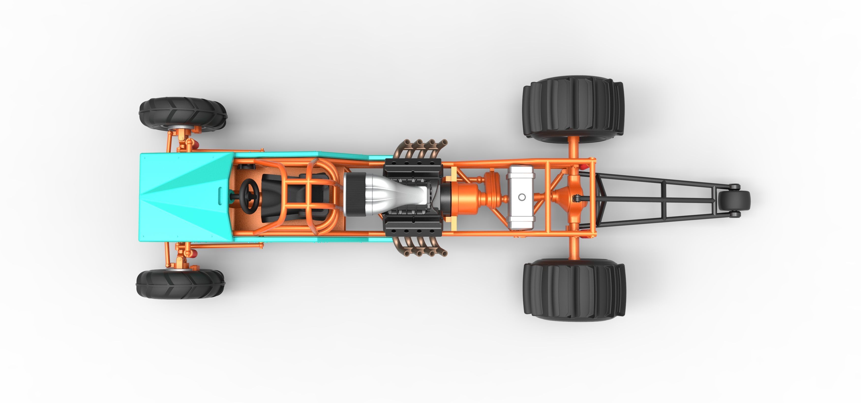 Dirt Dragster Version 3 Scale 1 to 25 3D print model_11