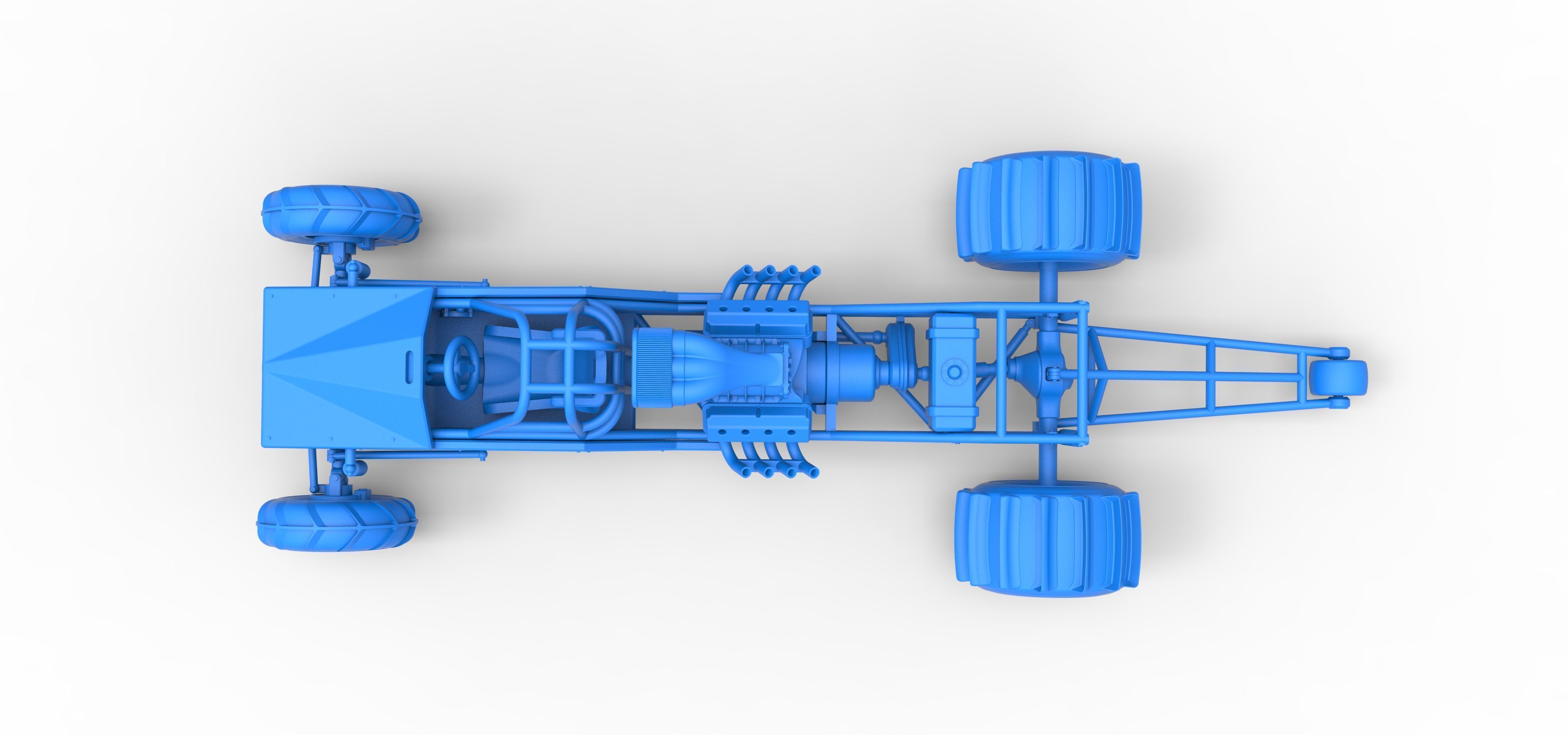 Dirt Dragster Version 3 Scale 1 to 25 3D print model_28