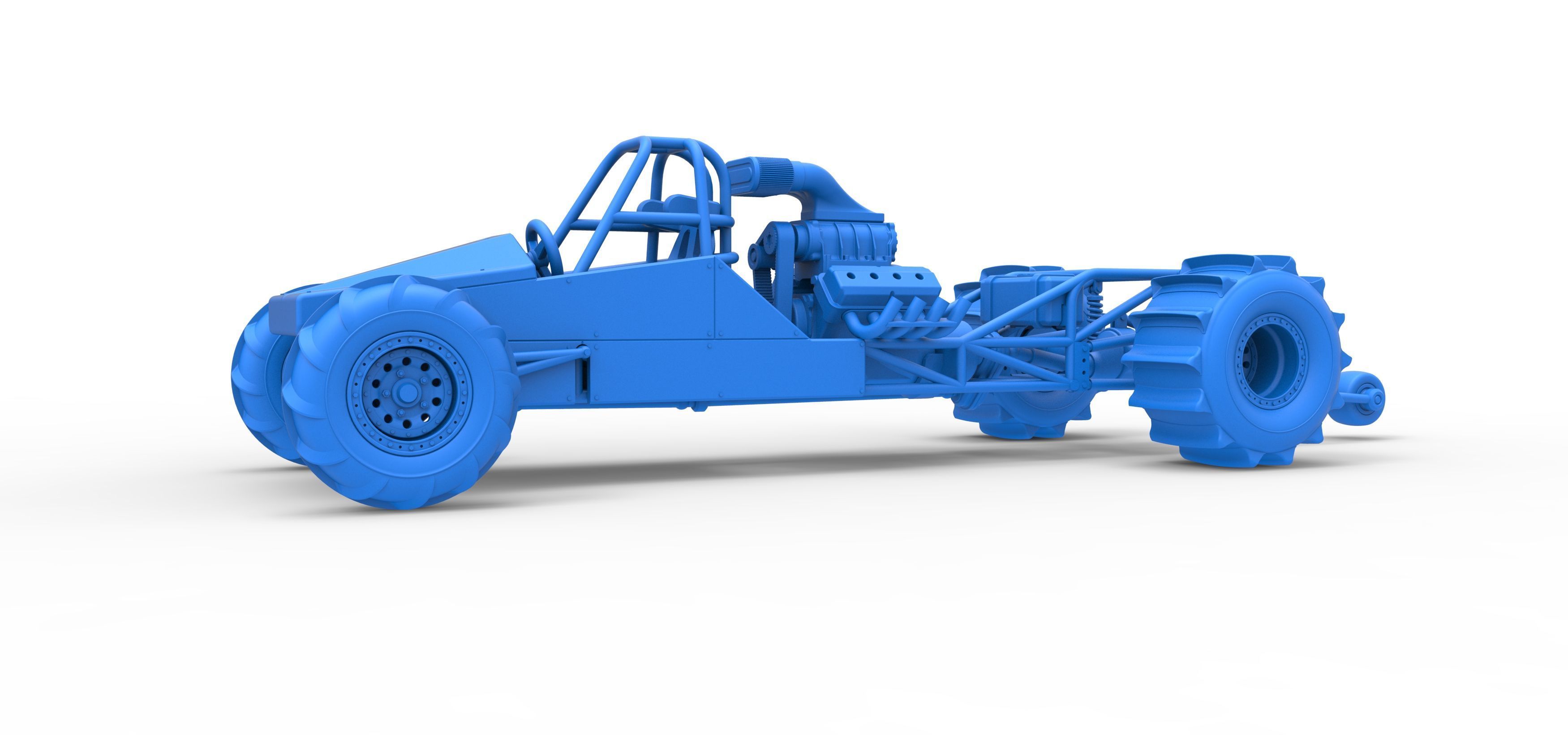 Dirt Dragster Version 3 Scale 1 to 25 3D print model_19