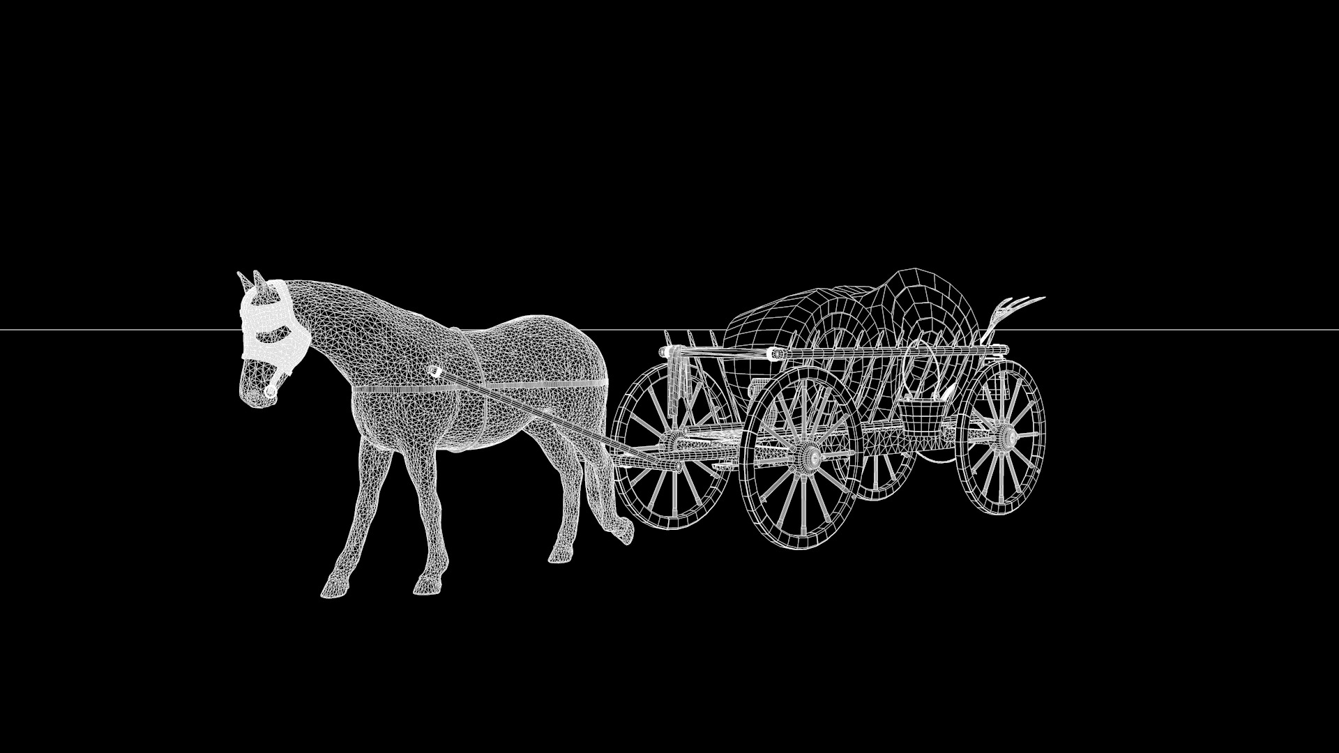 Medieval Wagon Feno 3D model_1