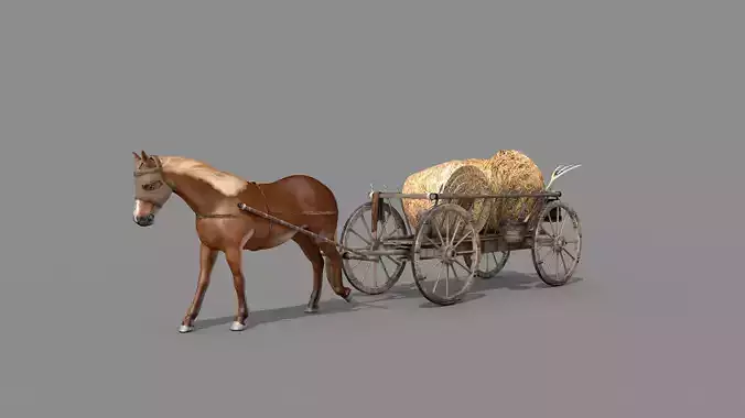Medieval Wagon Feno