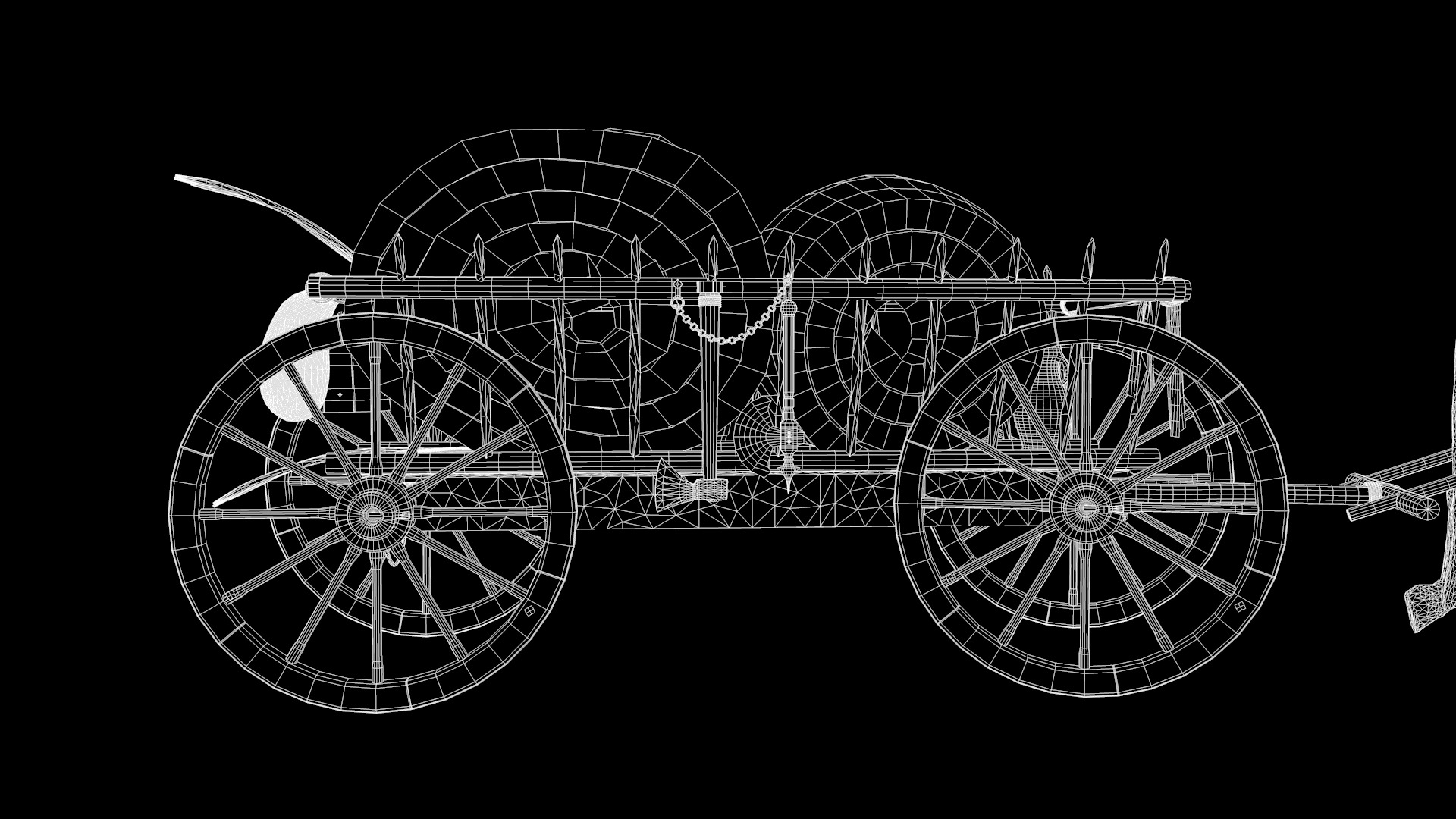 Medieval Wagon Feno 3D model_2