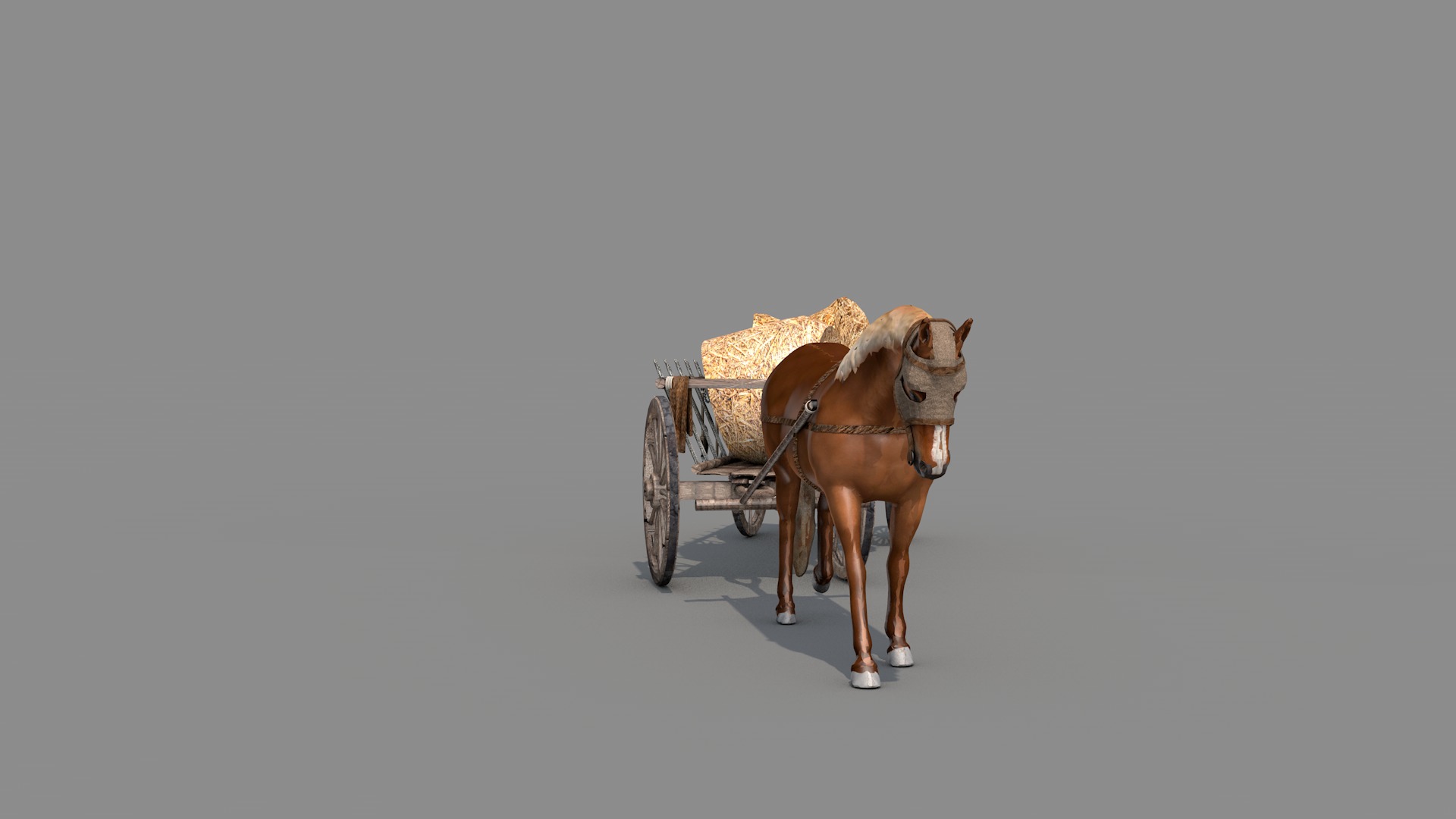 Medieval Wagon Feno 3D model_11