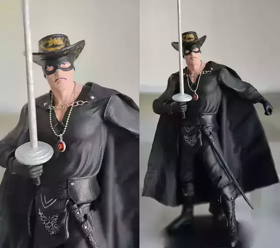 Zorro Antonio Banderas Action Figures Custom 3D Print Model 3D print model