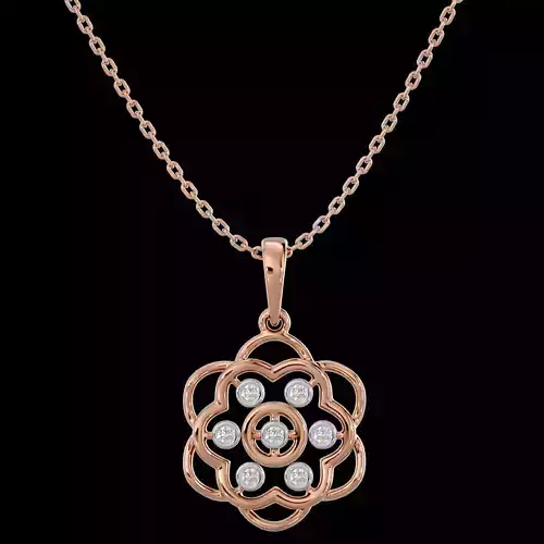 Light Minimalist Diamond Pendant Necklace