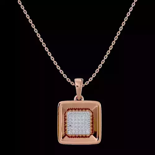 Light Minimalist Diamond Pendant Necklace