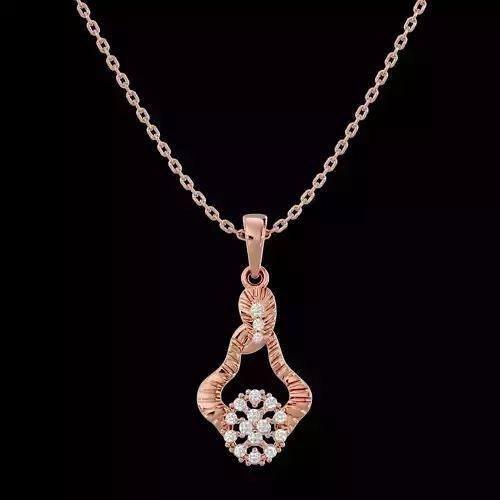 Light Minimalist Diamond Pendant Necklace