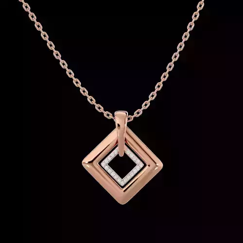 Light Minimalist Diamond Pendant Necklace