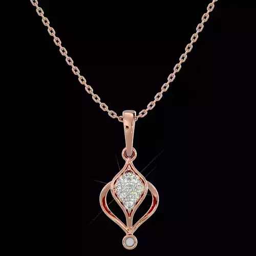 Light Minimalist Diamond Pendant Necklace