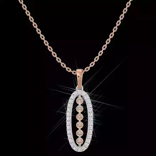 Light Minimalist Diamond Pendant Necklace