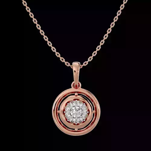 Light Minimalist Diamond Pendant Necklace