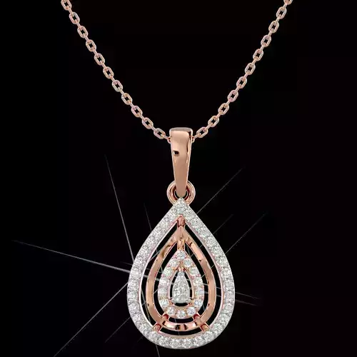 Light Minimalist Diamond Pendant Necklace